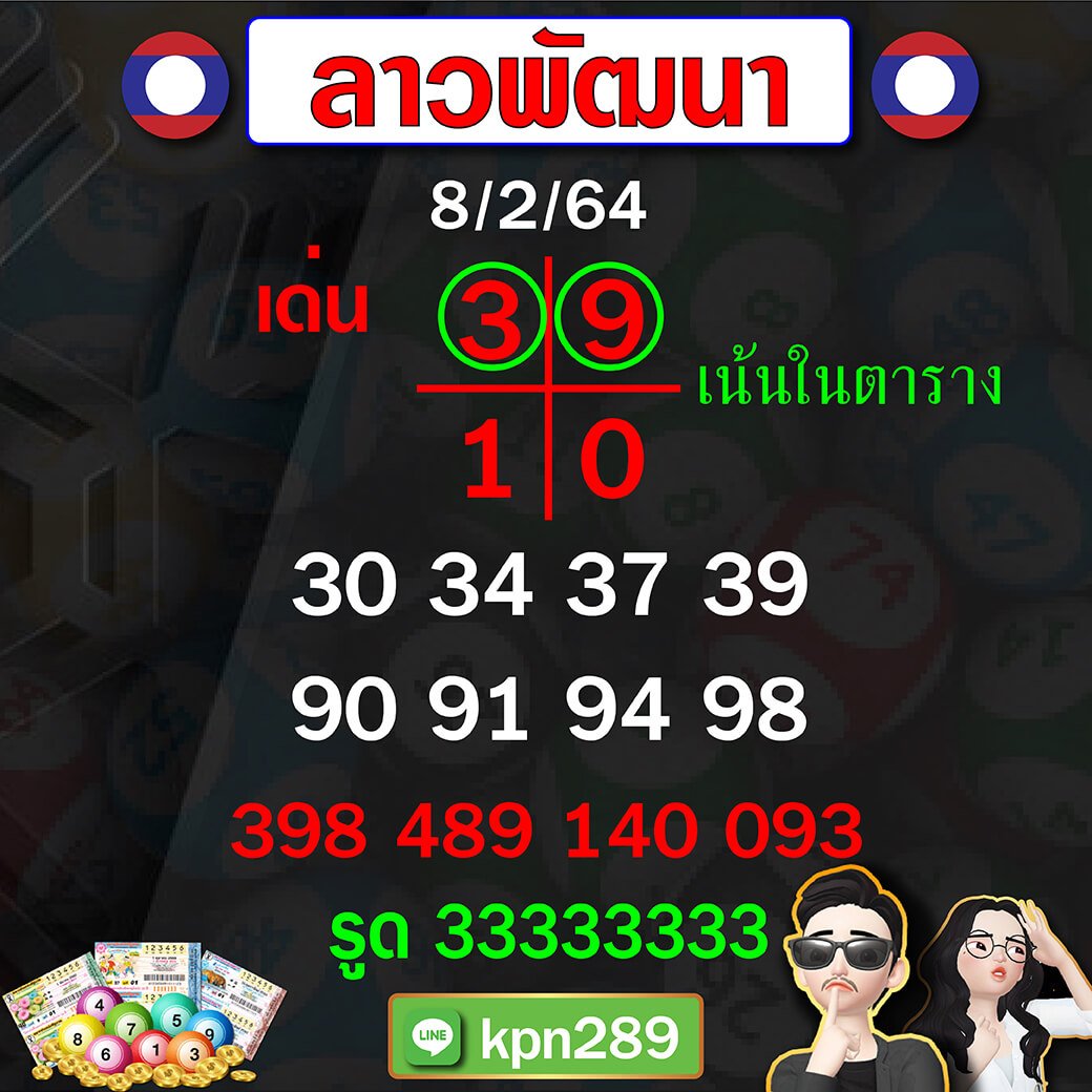 แนวทางหวยลาวของขุนแผน 8/2/64