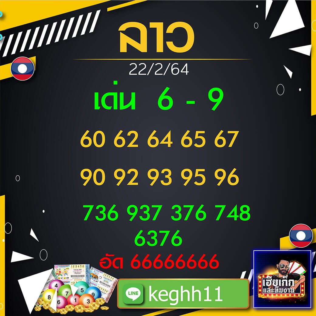 แนวทางหวยลาวเฮียเก็ก 22/02/64