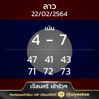 แนวทางหวยลาวเจ๊สมศรี 22/02/64